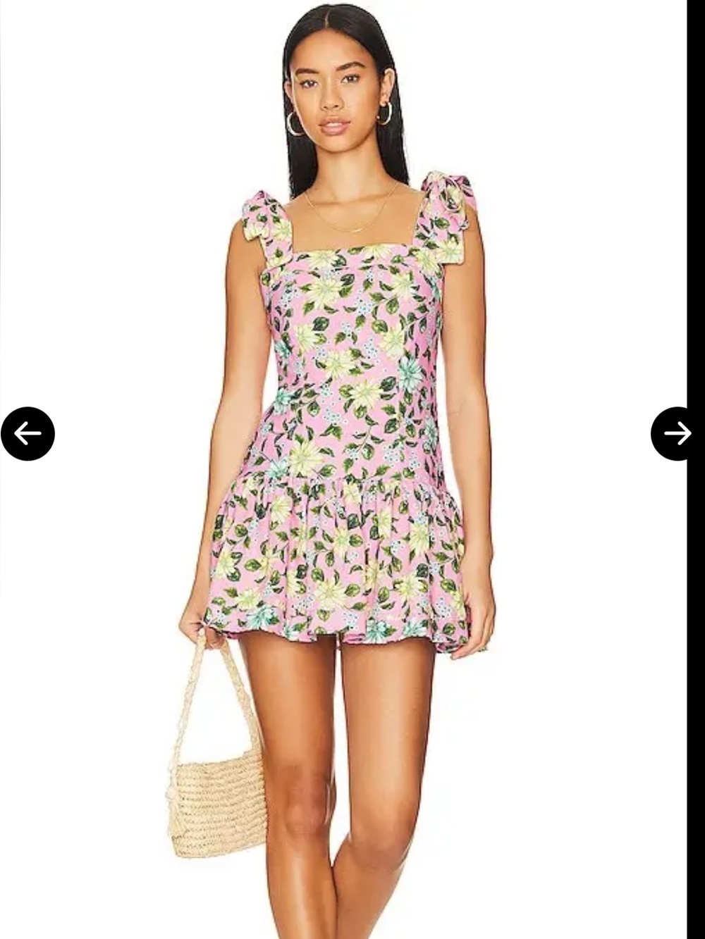 Agua Bendita REVOLVE Joaquina Dress Pink Floral Mini Medium